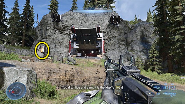 Musicie zająć się zbadaniem wschodniej części zbrojowni - Halo Infinite: Zbrojownia rozrachunku (Kontakty) - lista, rdzenie, nagrania - Halo Infinite - poradnik do gry