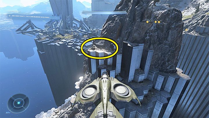 Mając maszynę latającą możecie po prostu podlecieć do wyspy - Halo Infinite: Głód, 10. czaszka (otwarty świat) - gdzie znaleźć? - Halo Infinite - poradnik do gry