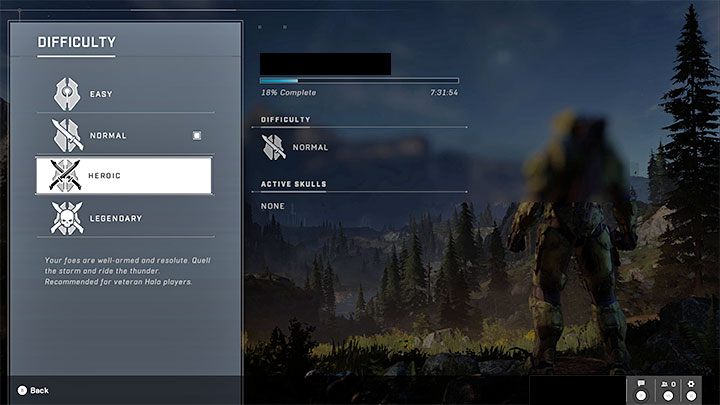 Gra wyświetli okno wyboru poziomu trudności - Halo Infinite: Poziomy trudności - Halo Infinite - poradnik do gry