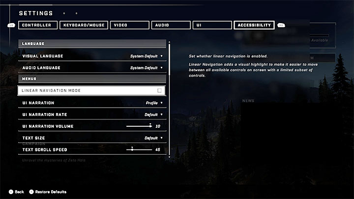 Wszystkie opcje powiązane z opisywanym na tej stronie tematem są w zakładce Ułatwienia dostępu (Accessibility), którą znajdziecie w głównym menu Ustawienia (Settings) - Halo Infinite: Ułatwienia dostępu - Halo Infinite - poradnik do gry
