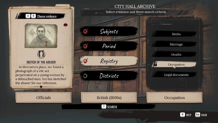 Na miejscu musicie oznaczyć konkretne informacje, aby zdobyć namiary na mężczyznę - Sherlock Holmes Chapter One: Gorący temperament - trofeum, jak zdobyć? - Sherlock Holmes Chapter One - poradnik do gry