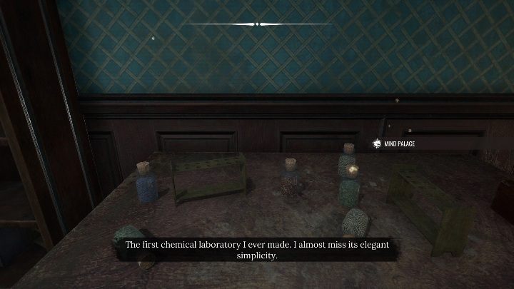 Na biurku znajdziecie pierwsze odczynniki, na których mały Sherlock uczył się swojego fachu - Sherlock Holmes Chapter One: Matczyna miłość, pokój Sherlocka - solucja - Sherlock Holmes Chapter One - poradnik do gry