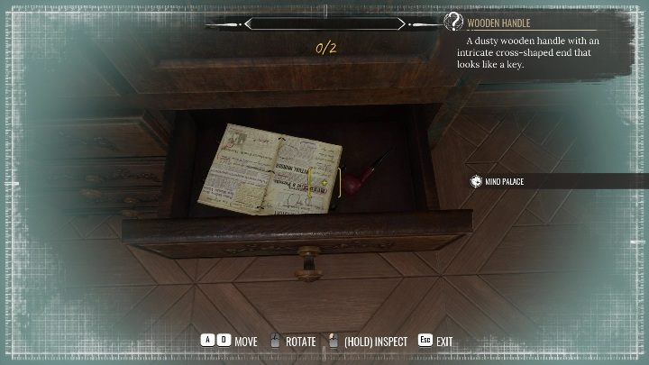 Zdobyty klucz, który chował się pod gazetą, służy do otworzenia szuflady w szafie, tej znajdującej się przy drzwiach wejściowych - Sherlock Holmes Chapter One: Matczyna miłość, pokój Sherlocka - solucja - Sherlock Holmes Chapter One - poradnik do gry