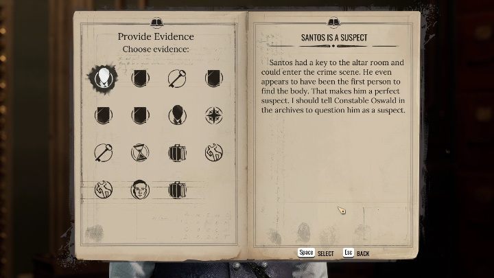 W archiwach stoi policjant, który zajmuje się całą sprawą - Sherlock Holmes Chapter One: Ofiarne jagnię, Posterunek policji - solucja - Sherlock Holmes Chapter One - poradnik do gry
