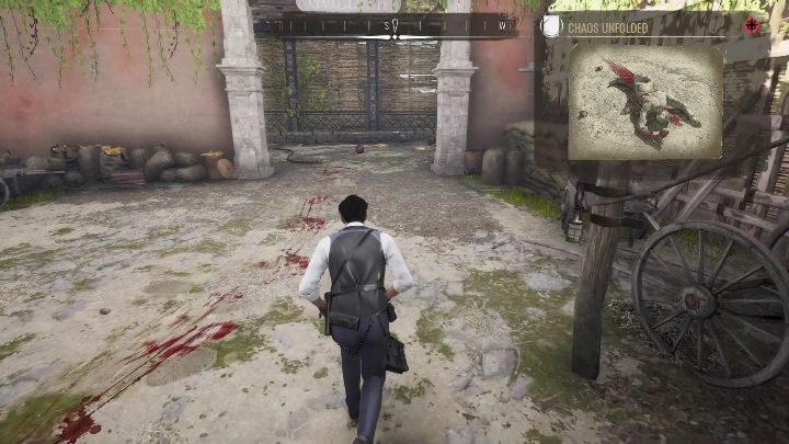 Idąc dalej traficie na miejsce, w którym trzymany był słoń - Sherlock Holmes Chapter One: Pozłacana klatka, miejsce zbrodni - solucja - Sherlock Holmes Chapter One - poradnik do gry