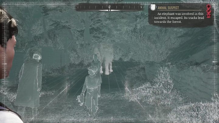 Ważne jest, aby w tym miejscu korzystać z trybu koncentracji - Sherlock Holmes Chapter One: Pozłacana klatka, ucieczka słonia - solucja - Sherlock Holmes Chapter One - poradnik do gry