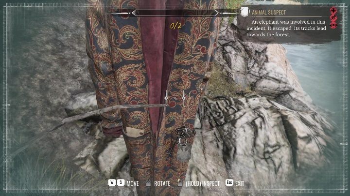 Pomiędzy skałami rośnie okazałe drzewo - Sherlock Holmes Chapter One: Pozłacana klatka, ucieczka słonia - solucja - Sherlock Holmes Chapter One - poradnik do gry