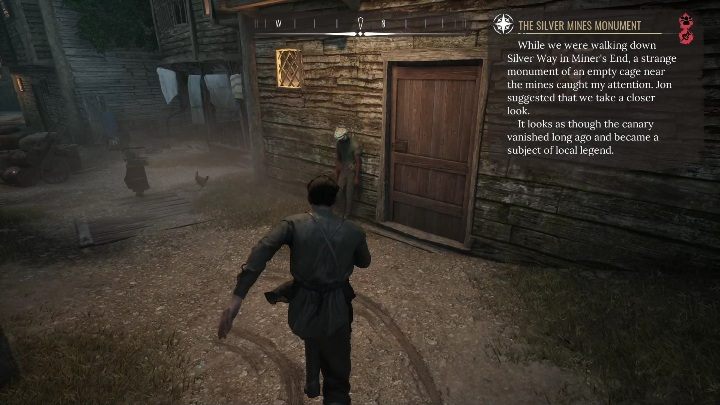 Po przebraniu się, czas wejść pomiędzy budynki i udać się do osoby, która stoi przy dużych drewnianych drzwiach - Sherlock Holmes Chapter One: Już po ptakach - solucja, Cordońskie opowieści - Sherlock Holmes Chapter One - poradnik do gry