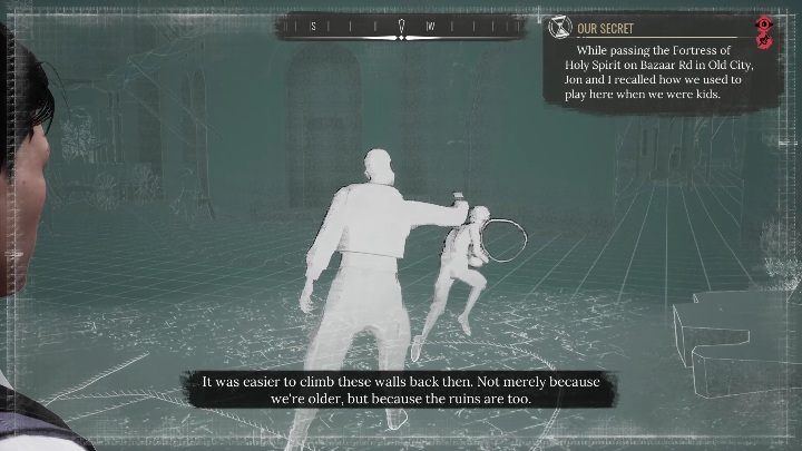 Kolejną rzeczą, którą musicie zbadać jest uciekający Sherlock, którego Pan pogania z ruin, po których się wspinał - Sherlock Holmes Chapter One: Posępny czerep - solucja, Cordońskie opowieści - Sherlock Holmes Chapter One - poradnik do gry