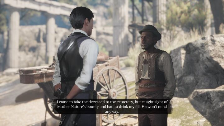 Na miejscu spotkacie mężczyznę z zakładu pogrzebowego - Sherlock Holmes Chapter One: Poza kątem oka - solucja, Pozostałe sprawy - Sherlock Holmes Chapter One - poradnik do gry