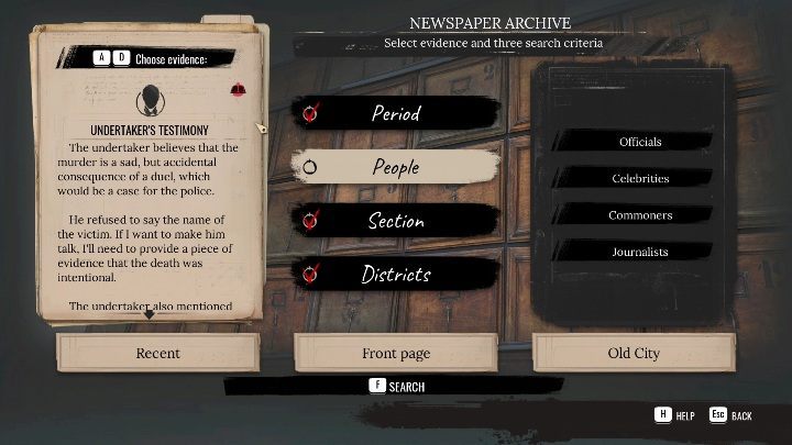 Po zyskaniu informacji z archiwum policyjnego czas udać się do Cordona Chronicle - Sherlock Holmes Chapter One: Poza kątem oka - solucja, Pozostałe sprawy - Sherlock Holmes Chapter One - poradnik do gry