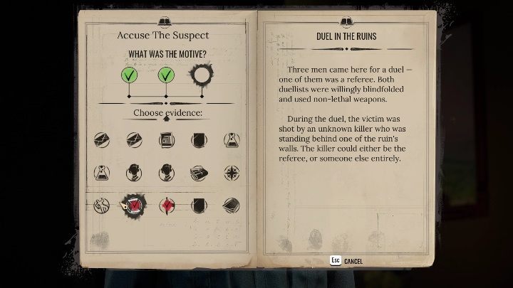 Po wszystkim możecie wydać wyrok, a raczej udowodnić dlaczego oskarżacie kobietę - Sherlock Holmes Chapter One: Poza kątem oka - solucja, Pozostałe sprawy - Sherlock Holmes Chapter One - poradnik do gry