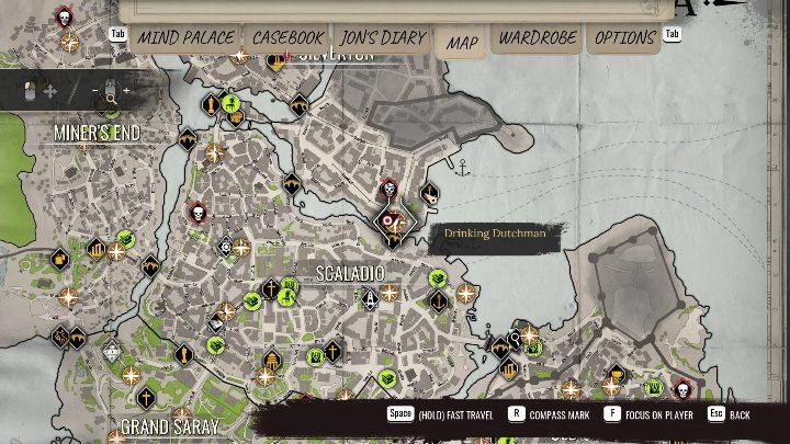 Misja rozpocznie się w barze Drinking Dutchman w Silverton - Sherlock Holmes Chapter One: Syreni śpiew - solucja, Pozostałe sprawy - Sherlock Holmes Chapter One - poradnik do gry