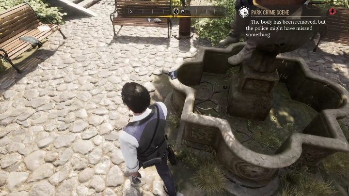 Następnie zbadajcie pustą fontannę - Sherlock Holmes Chapter One: Syreni śpiew - solucja, Pozostałe sprawy - Sherlock Holmes Chapter One - poradnik do gry