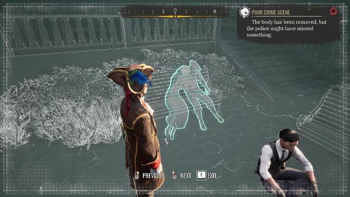 Kolejna ławka i kolejna scena - Sherlock Holmes Chapter One: Syreni śpiew - solucja, Pozostałe sprawy - Sherlock Holmes Chapter One - poradnik do gry