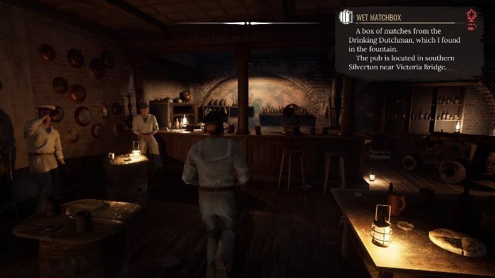 W takim ubraniu możecie wejść do baru i porozmawiać z barmanem - Sherlock Holmes Chapter One: Syreni śpiew - solucja, Pozostałe sprawy - Sherlock Holmes Chapter One - poradnik do gry