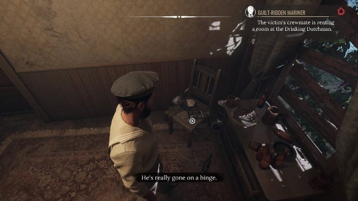 Na lewo od biurka, na krześle, jest ostatnia wskazówka - zdjęcie - Sherlock Holmes Chapter One: Syreni śpiew - solucja, Pozostałe sprawy - Sherlock Holmes Chapter One - poradnik do gry