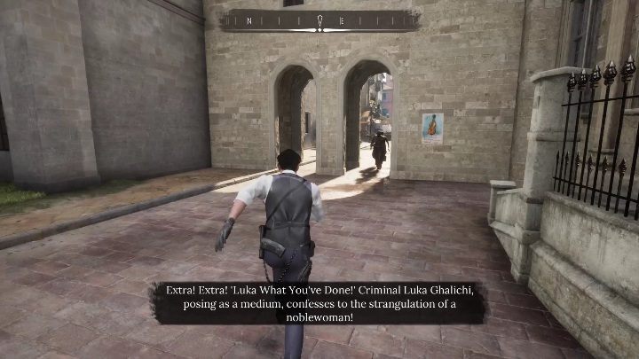 Zadanie rozpoczniecie, gdy zauważycie ogłoszenie dotyczące zaginionych/ukradzionych skrzypiec - Sherlock Holmes Chapter One: Teoria strun - solucja, Pozostałe sprawy - Sherlock Holmes Chapter One - poradnik do gry