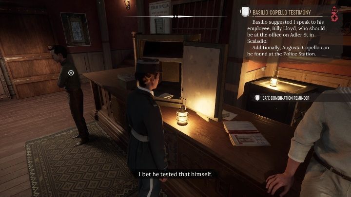 Na miejscu musicie przyjrzeć się kilku elementom, zanim udacie się dalej - Sherlock Holmes Chapter One: Żelazna trumna - solucja, Pozostałe sprawy - Sherlock Holmes Chapter One - poradnik do gry