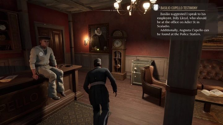 Przy wejściu do łazienki zobaczycie obraz, który należy zbadać - Sherlock Holmes Chapter One: Żelazna trumna - solucja, Pozostałe sprawy - Sherlock Holmes Chapter One - poradnik do gry