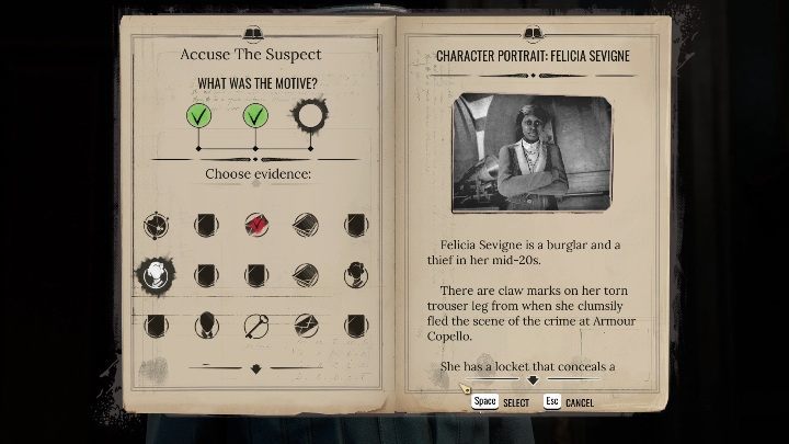 Po wszystkim możecie wydać wyrok, a raczej udowodnić dlaczego oskarżacie kobietę - Sherlock Holmes Chapter One: Żelazna trumna - solucja, Pozostałe sprawy - Sherlock Holmes Chapter One - poradnik do gry