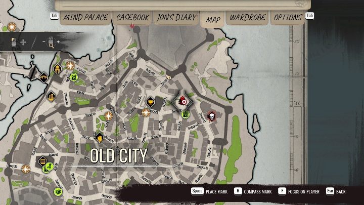 Cała misja zaczyna się od zbadania posągu, znajdującego się w północno wschodniej części Old City - Sherlock Holmes Chapter One: Z rąk do rąk - solucja, Cordońskie opowieści - Sherlock Holmes Chapter One - poradnik do gry