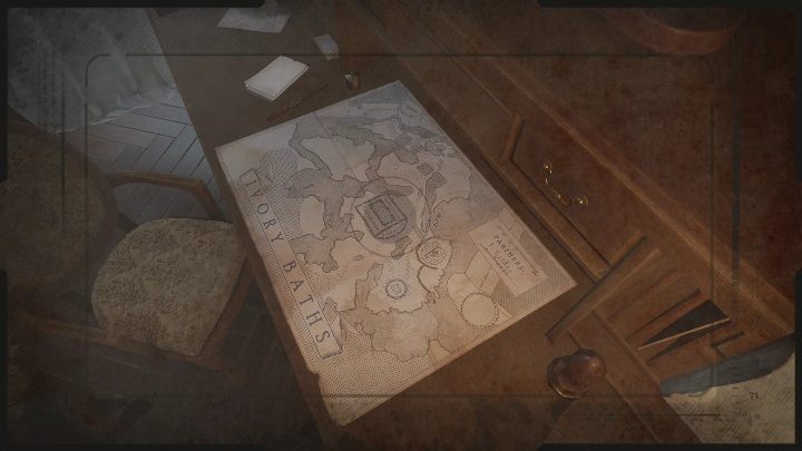 Po zbadaniu planu wykopalisk, musicie zrobić mu zdjęcie - Sherlock Holmes Chapter One: Pozłacana klatka, rezydencja Gildenów - solucja - Sherlock Holmes Chapter One - poradnik do gry