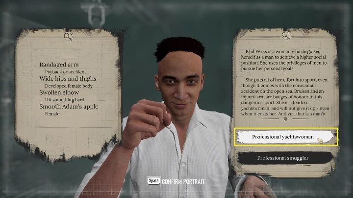 Poprawna odpowiedź to Profesjonalna żeglarka (Professional yachtswoman) - Sherlock Holmes Chapter One: Pozłacana klatka, warsztat łodzi - solucja - Sherlock Holmes Chapter One - poradnik do gry