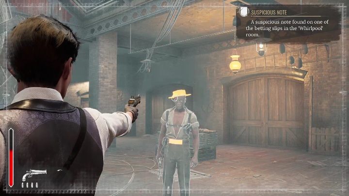 Po krótkiej rozmowie z kobietą pojawią się przeciwnicy - Sherlock Holmes Chapter One: Pozłacana klatka, warsztat łodzi - solucja - Sherlock Holmes Chapter One - poradnik do gry