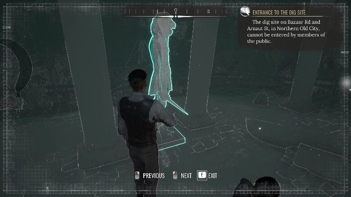 Kolejny posąg ma maskę lawa, a w prawej dłoni ostrze - Sherlock Holmes Chapter One: Pozłacana klatka, wykopaliska - solucja - Sherlock Holmes Chapter One - poradnik do gry