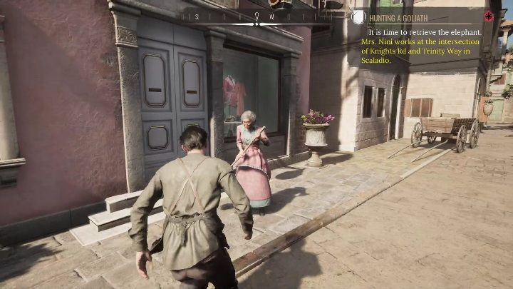 Następnie udajcie się do kobiety, którą możecie kojarzyć z zadania policyjnego Mistrz przebrań - Sherlock Holmes Chapter One: Pozłacana klatka, odnalezienie Goliata - solucja - Sherlock Holmes Chapter One - poradnik do gry