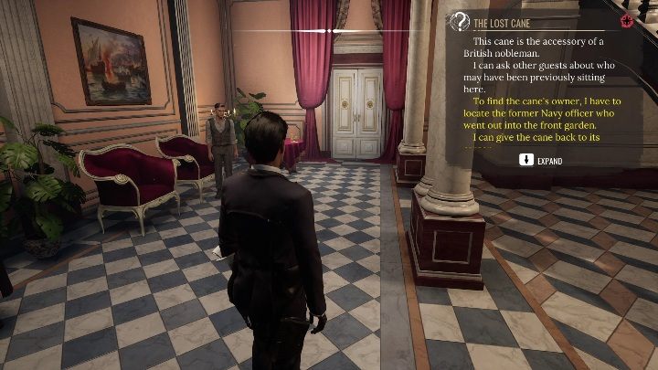 Po odkryciu kto jest właścicielem laski, możecie udać się do pokoju seansów - Sherlock Holmes Chapter One: Matczyna miłość, hotel - solucja, opis przejścia - Sherlock Holmes Chapter One - poradnik do gry