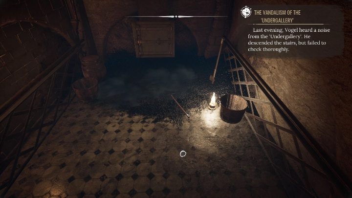 Gdy skręcicie w lewo zobaczycie wnękę z węglem - Sherlock Holmes Chapter One: Muza z zagranicy, Galeria sztuki - solucja - Sherlock Holmes Chapter One - poradnik do gry