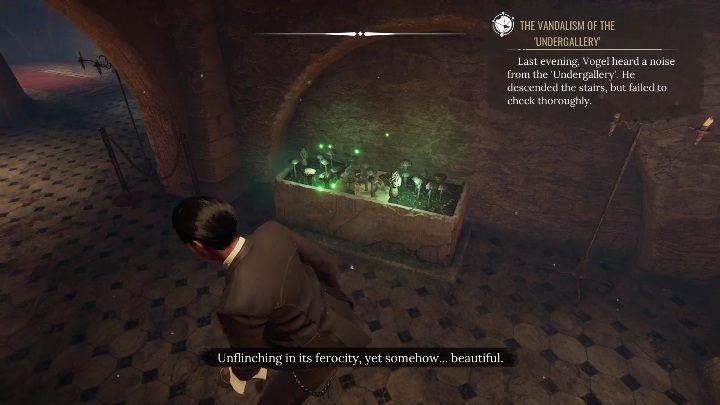 Idąc dalej rzućcie jeszcze okiem na zielone, świecące grzyby - Sherlock Holmes Chapter One: Muza z zagranicy, Galeria sztuki - solucja - Sherlock Holmes Chapter One - poradnik do gry