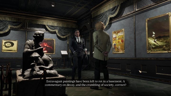 Po wykonaniu rekonstrukcji, należy udać się na górę - Sherlock Holmes Chapter One: Muza z zagranicy, Galeria sztuki - solucja - Sherlock Holmes Chapter One - poradnik do gry