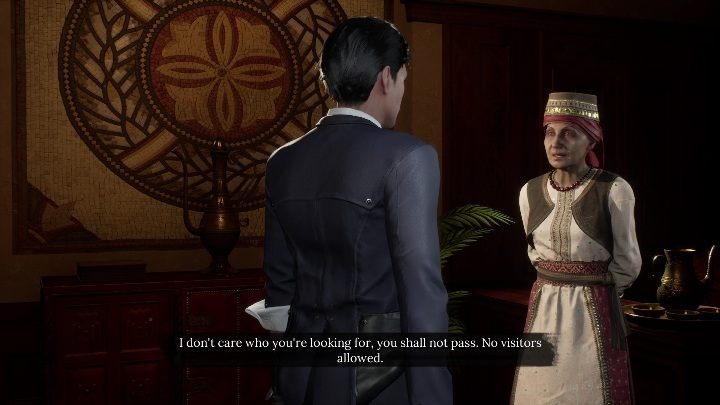 Na miejscu poznacie właścicielkę mieszkania, która wynajmuje pokój artyście - Sherlock Holmes Chapter One: Muza z zagranicy, Apartament malarza - solucja - Sherlock Holmes Chapter One - poradnik do gry