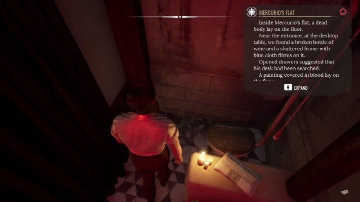 Przed wyjściem z pomieszczenia musicie jeszcze wykonać dwie czynności - Sherlock Holmes Chapter One: Muza z zagranicy, Apartament malarza - solucja - Sherlock Holmes Chapter One - poradnik do gry