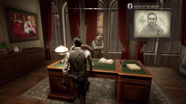 Mężczyzna stoi sam przy swoim biurku - Sherlock Holmes Chapter One: Muza z zagranicy, Norton i Bernadotti - solucja - Sherlock Holmes Chapter One - poradnik do gry