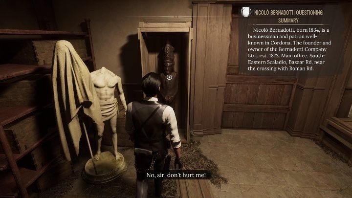 Wpadniecie do niewielkiego pomieszczenia, w którym znajdziecie wiele interesujących Sherlocka rzeczy - Sherlock Holmes Chapter One: Muza z zagranicy, Norton i Bernadotti - solucja - Sherlock Holmes Chapter One - poradnik do gry