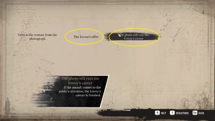 Po rozmowie ze wszystkimi w końcu możecie połączyć wszystkie elementy w całość - Sherlock Holmes Chapter One: Muza z zagranicy, Norton i Bernadotti - solucja - Sherlock Holmes Chapter One - poradnik do gry