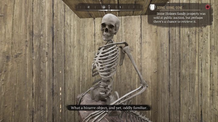 W pudle znajdziecie szkielet syreny, który przypomni Sherlockowi o kolejnym gabinecie znajdującym się w domu - Sherlock Holmes Chapter One: Matczyna miłość, Gabinet osobliwości - solucja - Sherlock Holmes Chapter One - poradnik do gry