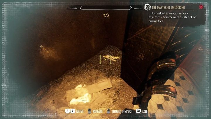 Spójrzcie w płomień, który pozostał w kominku - Sherlock Holmes Chapter One: Matczyna miłość, Gabinet osobliwości - solucja - Sherlock Holmes Chapter One - poradnik do gry