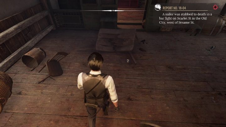 2 dowód: To połamany stół - Sherlock Holmes Chapter One: Bitka, bójka, rękoczyny - solucja, opis przejścia - Sherlock Holmes Chapter One - poradnik do gry