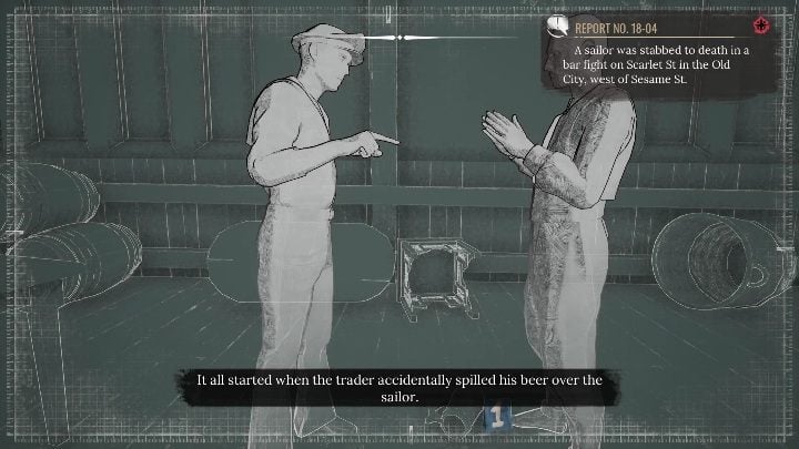 1 miejsce: Przy tym miejscu musicie wyznaczyć mężczyznę w czapce, bez brody, wskazującego palcem - Sherlock Holmes Chapter One: Bitka, bójka, rękoczyny - solucja, opis przejścia - Sherlock Holmes Chapter One - poradnik do gry