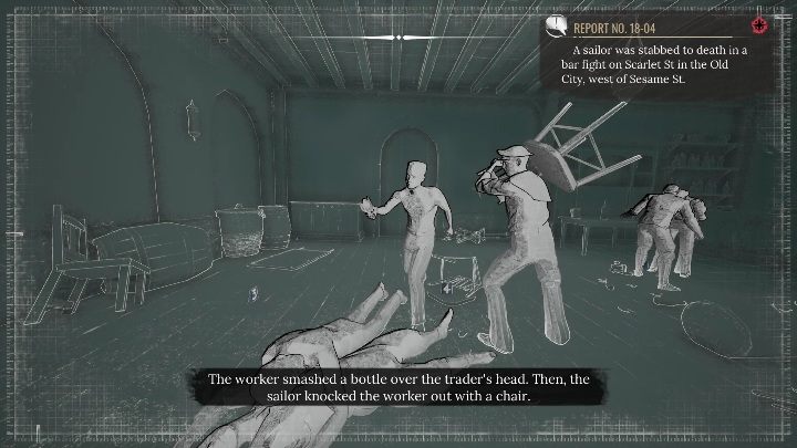 3 miejsce: W tym miejscu wybierzcie marynarza z krzesłem oraz mężczyznę bez brody, z połamaną butelką w dłoni - Sherlock Holmes Chapter One: Bitka, bójka, rękoczyny - solucja, opis przejścia - Sherlock Holmes Chapter One - poradnik do gry