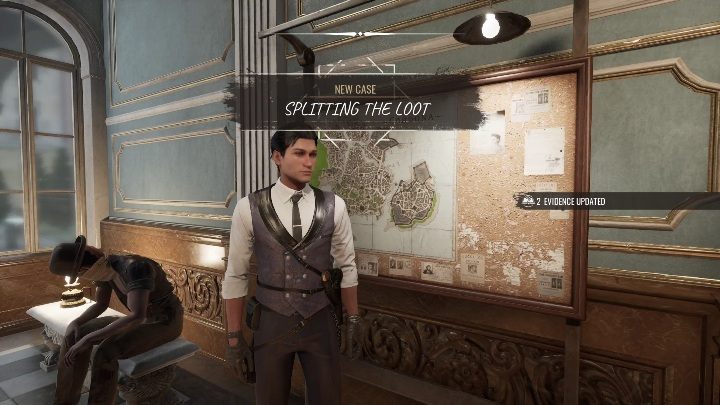 Sprawę Dzielenie łupów (Splitting the Loot) musicie zebrać zadanie z tablicy na komisariacie policji - Sherlock Holmes Chapter One: Dzielenie łupów - solucja, opis przejścia - Sherlock Holmes Chapter One - poradnik do gry