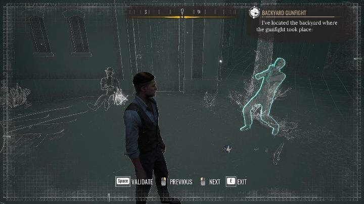 3 miejsce: Przy drzewie ginie mężczyzna o jasnych włosach z brodą, trzyma się za szyję podczas upadku - Sherlock Holmes Chapter One: Dzielenie łupów - solucja, opis przejścia - Sherlock Holmes Chapter One - poradnik do gry