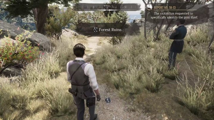 1 dowód: To ślady kopyt zaraz przy wejściu do ruin - Sherlock Holmes Chapter One: Kozioł ofiarny - solucja, opis przejścia - Sherlock Holmes Chapter One - poradnik do gry