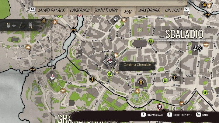 Sprawę Zaginiony sklepikarz (The Missing Shopkeeper) zdobędziecie w budynku Cordona Chronicle, znajdującym się we wschodniej części Scaladio - Sherlock Holmes Chapter One: Zaginiony sklepikarz - solucja, sprawy Mycrofta - Sherlock Holmes Chapter One - poradnik do gry