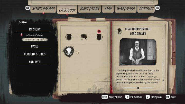 W grze znajduje się dziennik zadań, w którym znajdują się nie tylko cele misji, ale również wszelkie wskazówki, które zdobyliście - Sherlock Holmes Chapter One: Porady na start - Sherlock Holmes Chapter One - poradnik do gry